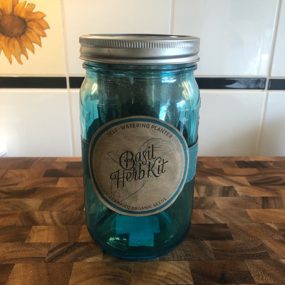 Self watering herb jar
